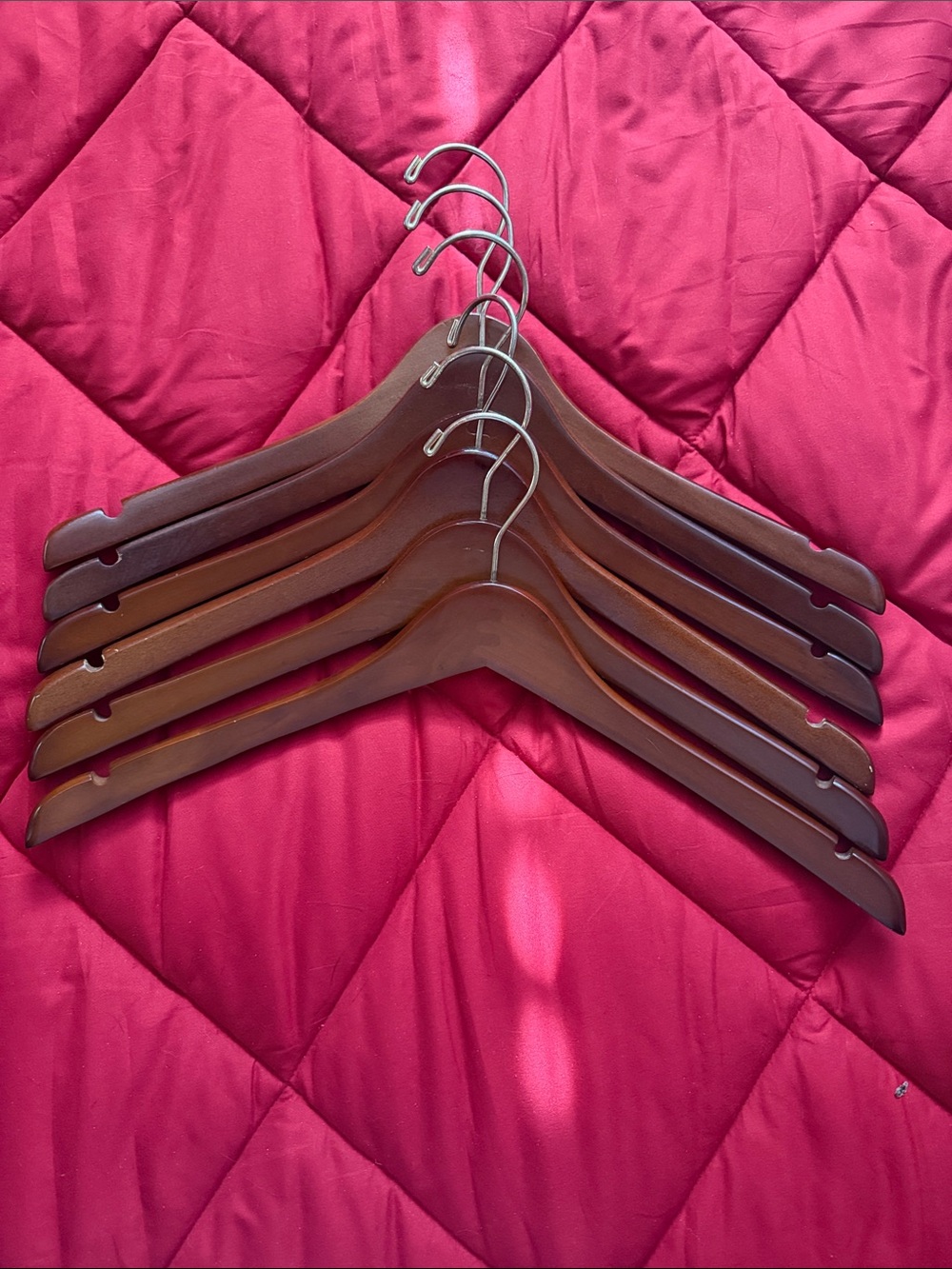 Wooden Suit Hangers - Brown (Set of 6)